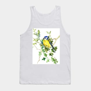 Blue Tit and Oak Tree Tank Top